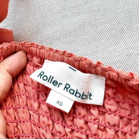 Roller Rabbit 100% Linen Ruffle Strap Midi Dress - Picture 8 of 10